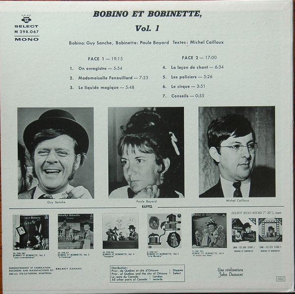 Album herunterladen Bobino Et Bobinette - Vol 1