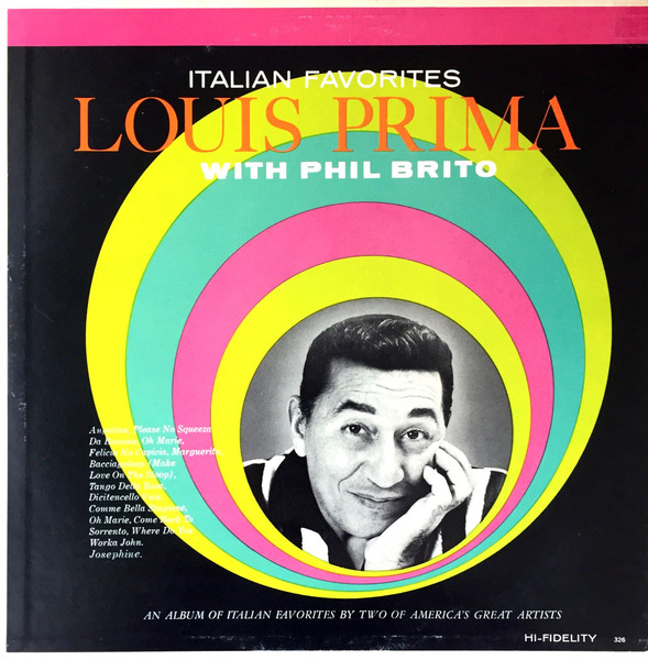 Louis Prima With Phil Brito ‎– Italian Favorites (?) Vinyl, LP