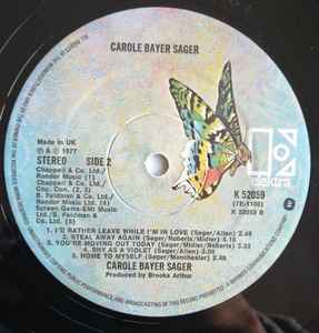 Carole Bayer Sager – Carole Bayer Sager (1977, Vinyl) - Discogs