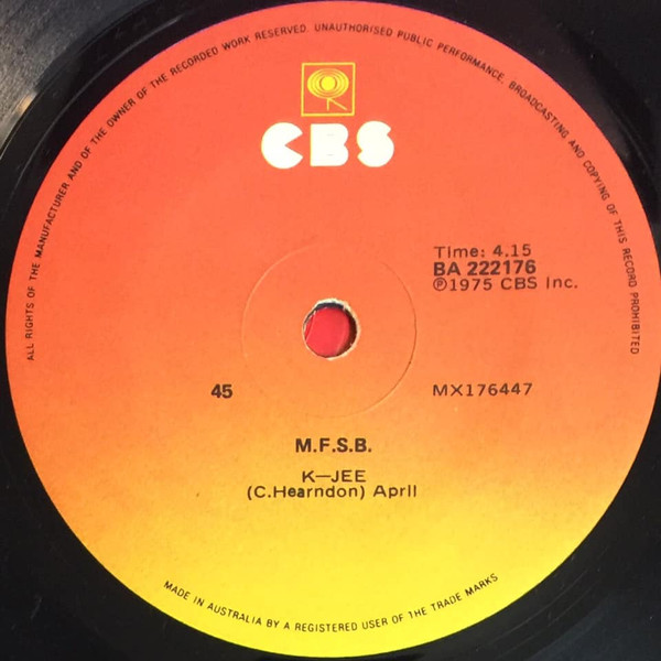 MFSB – K-Jee (1978, Vinyl) - Discogs