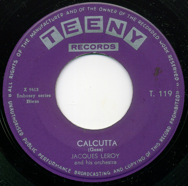 Jacques Leroy And His Orchestra – Calcutta / Exodus - Main Theme (Vinyl) -  Discogs