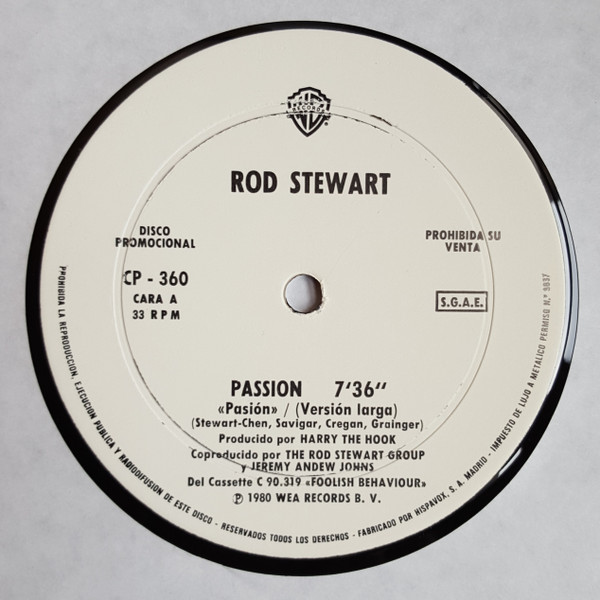 Rod Stewart - Passion | Releases | Discogs