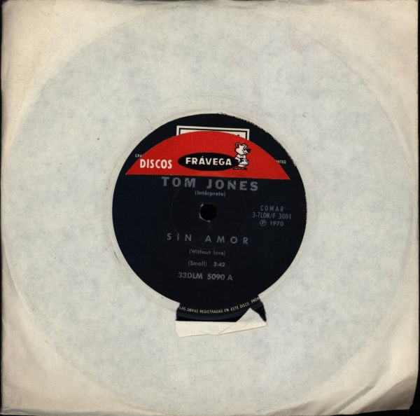 Tom Jones – Sin Amor / Yo Se (Vinyl) - Discogs
