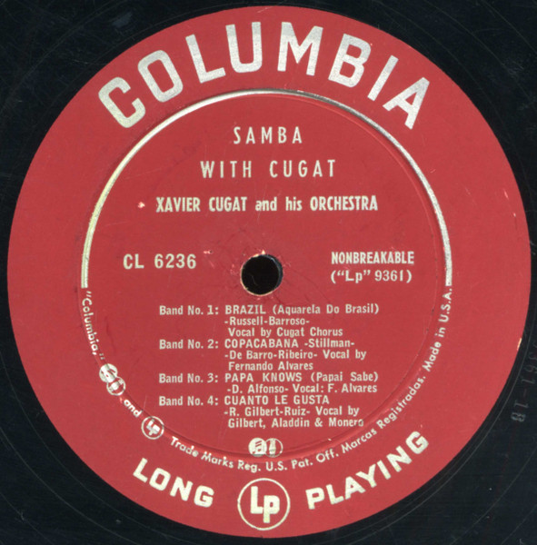 Xavier Cugat 78rpm Single 10-inch Columbia Records #36651 Chiu-Chiu & Brazil