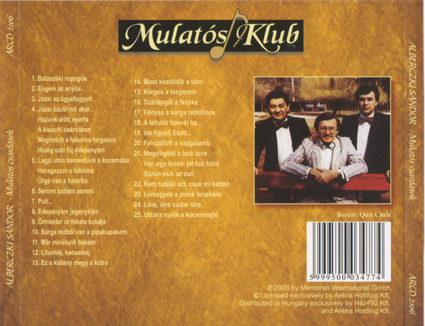 télécharger l'album Alberczki Sándor - Mulatós Csárdások
