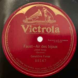 Geraldine Farrar - Faust-Ai Des Bijoux album cover