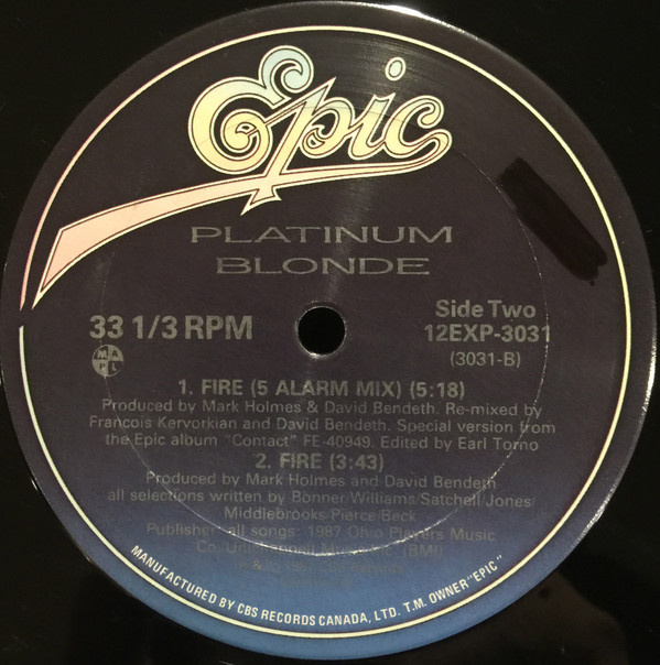 Platinum Blonde - Fire | Epic (12EXP-3031) - 4