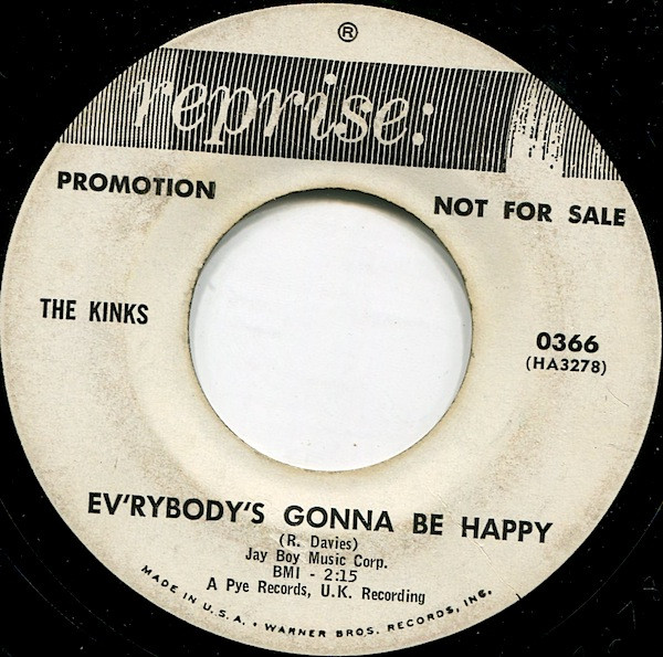 ○希少盤 EP THE KINKS EVERYBODY IS GONNA BE HAPPY WHO´LL BE THE