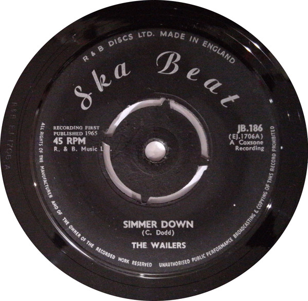 The Wailers – Simmer Down / I Don't Need Your Love (1965, 4 Prong