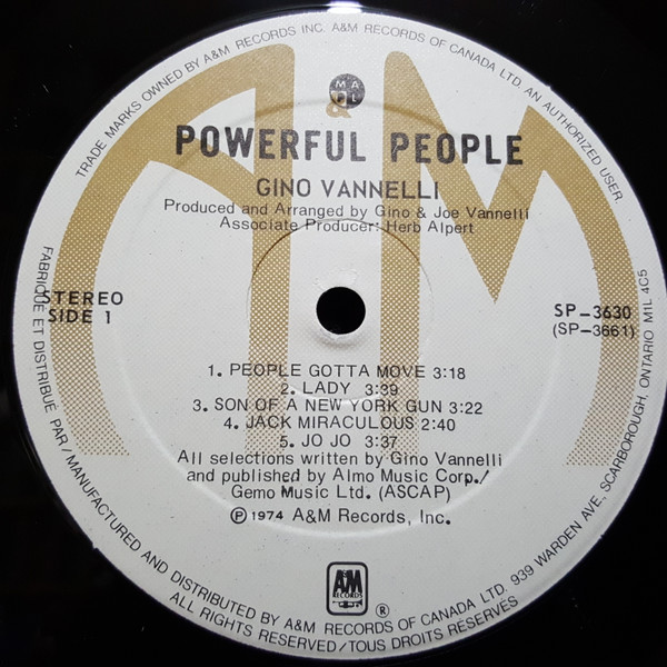 Gino Vannelli - Powerful People | A&M Records (SP-3630) - 3