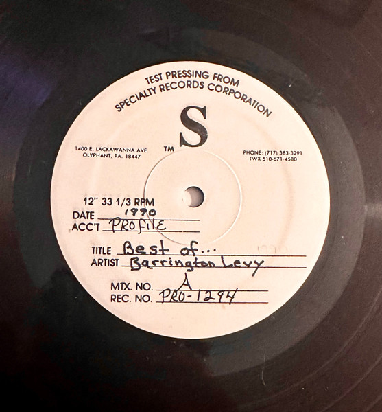 Barrington Levy – The Best Of Barrington Levy (1990, Vinyl) - Discogs
