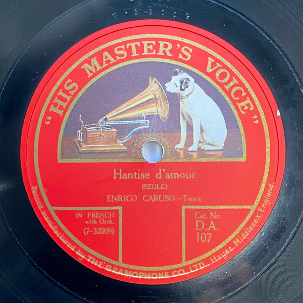 Enrico Caruso Because Hantise D amour Shellac Discogs