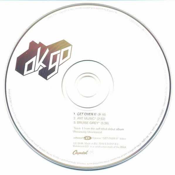 CD OK GO 'Get Over It' (2003) 1trk promo radio DJ single pop edit Capitol  OKGo