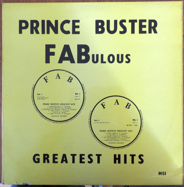 Prince Buster – Fabulous Greatest Hits (CD) - Discogs