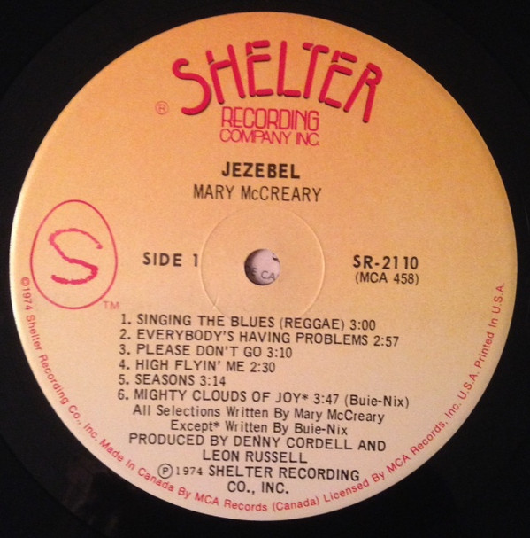 Mary McCreary - Jezebel | Shelter Records (SR-2110) - 3