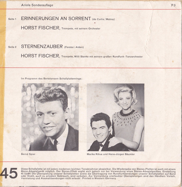 lataa albumi Horst Fischer - Erinnerungen An Sorrent Sternenzauber