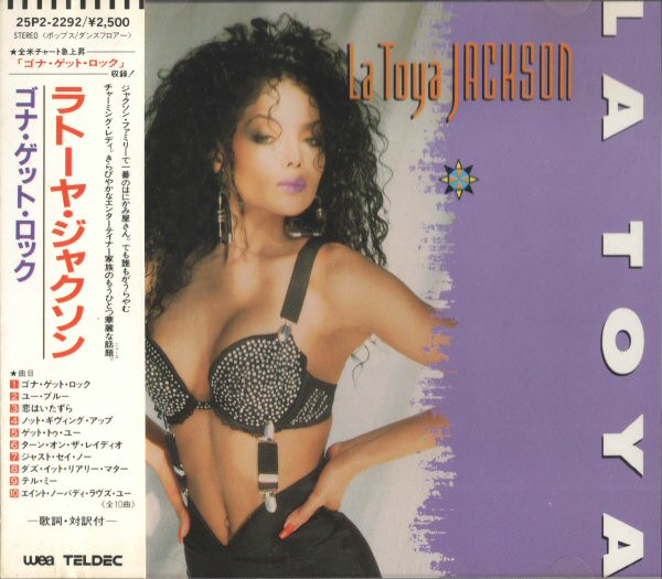 LA TOYA JACKSON La Toya JAPAN CD 25P2-2292 w/ INSERT 1988 issue Free  S&H/P&P