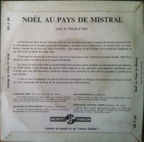 last ned album Le Velout D'Arles - Noel Au Pays De Mistral
