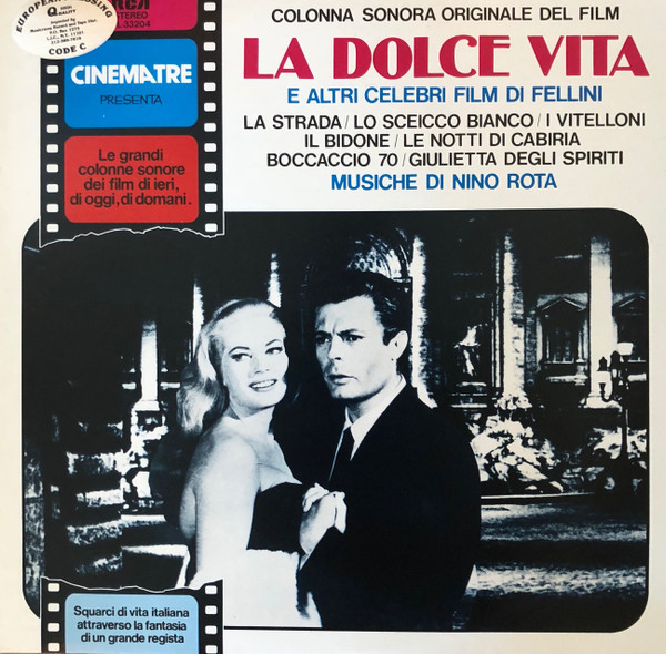 Nino Rota – La Dolce Vita (1978, Vinyl) - Discogs