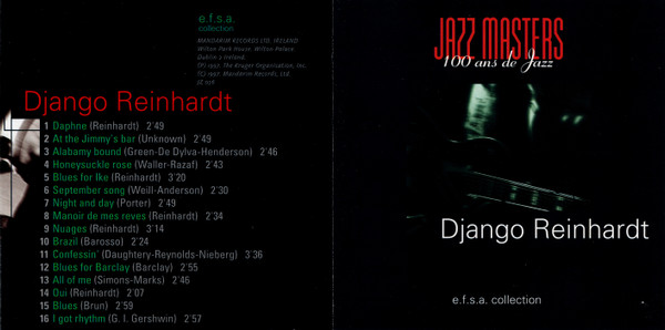 lataa albumi Django Reinhardt - Jazz Masters 100 Ans De Jazz