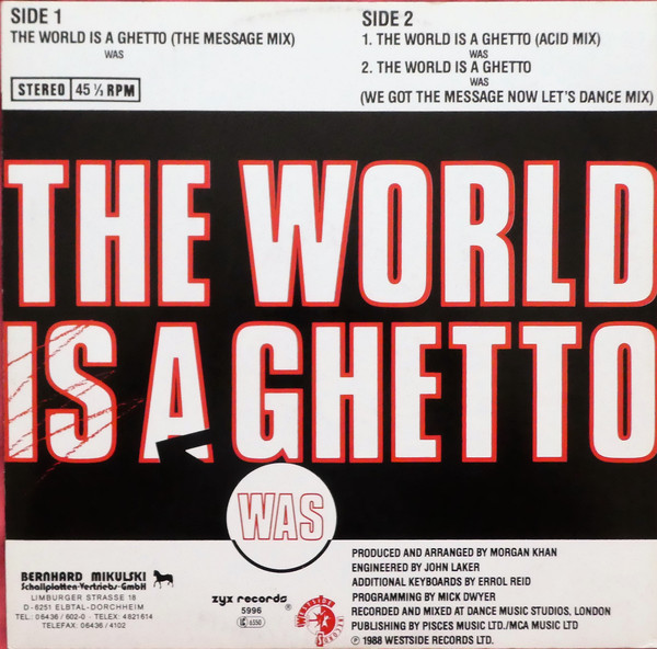 Album herunterladen Morgan Khan - The World Was A Ghetto
