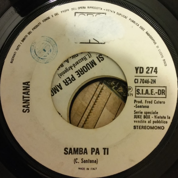 télécharger l'album John Congos Santana - Hes Gonna Step On You Again Samba Pa Ti