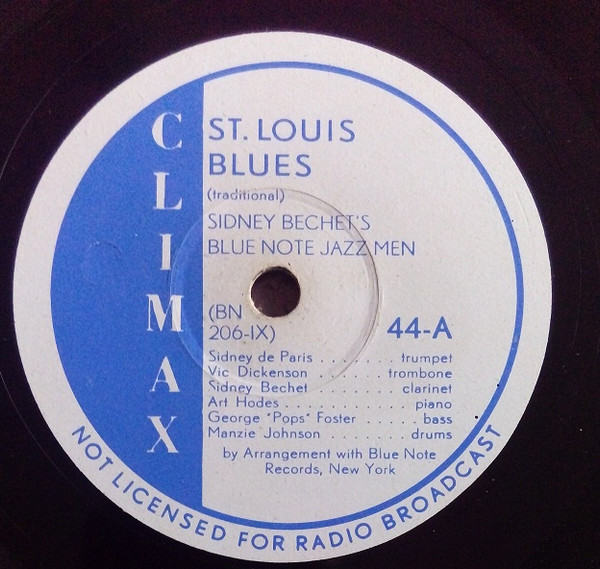 Sidney Bechet's Blue Note Jazz Men – St. Louis Blues / Jazz Me 