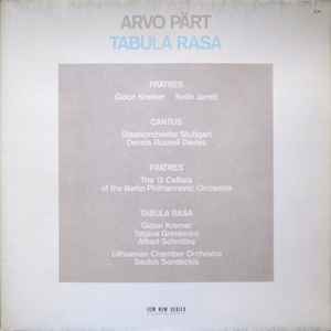 Arvo Pärt - Tabula Rasa album cover