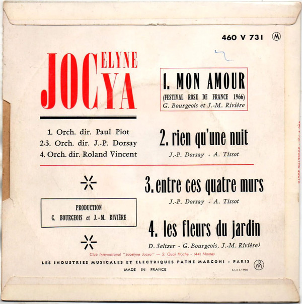 ladda ner album Jocelyne Jocya - Mon Amour