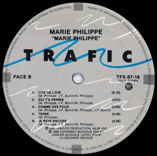 Marie Philippe - Marie Philippe | Trafic (TFX 87-16) - 4