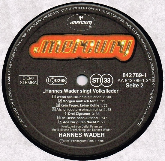 descargar álbum Hannes Wader - Hannes Wader Singt Volkslieder