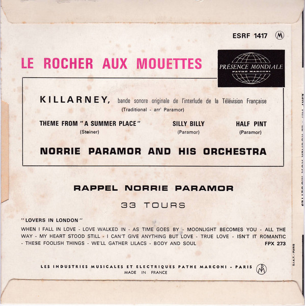 descargar álbum Norrie Paramor And His Orchestra - Le Rocher Aux Mouettes Killarney Bande Sonore Originale De Interlude
