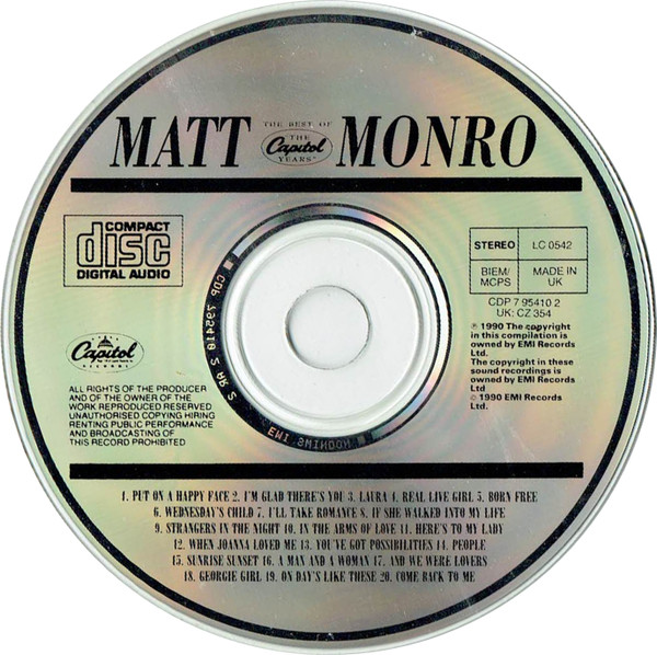 Album herunterladen Matt Monro - The Best Of The Capitol Years