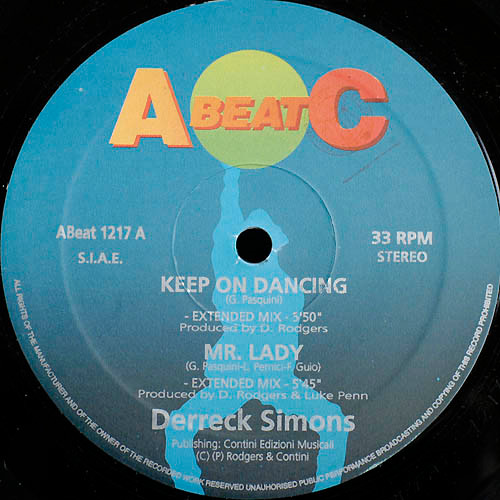 ladda ner album Derreck Simons - Keep On Dancing Mr Lady Love Gun Jealousy Kills