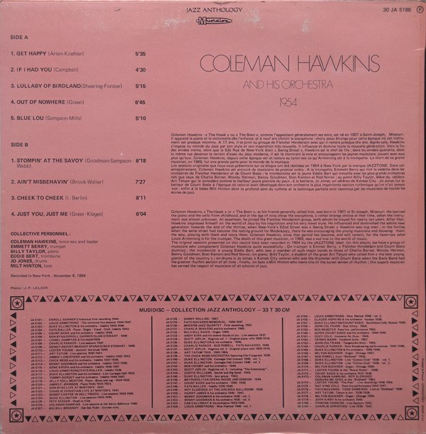 lataa albumi Coleman Hawkins And His Orchestra - 1954