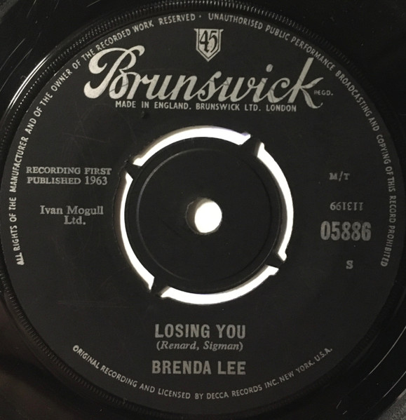 Brenda Lee – Losing You (1963, Vinyl) - Discogs