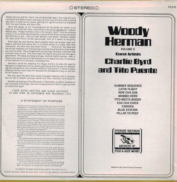 last ned album Woody Herman ,Guest Artists Charlie Byrd, Tito Puente - Volume II