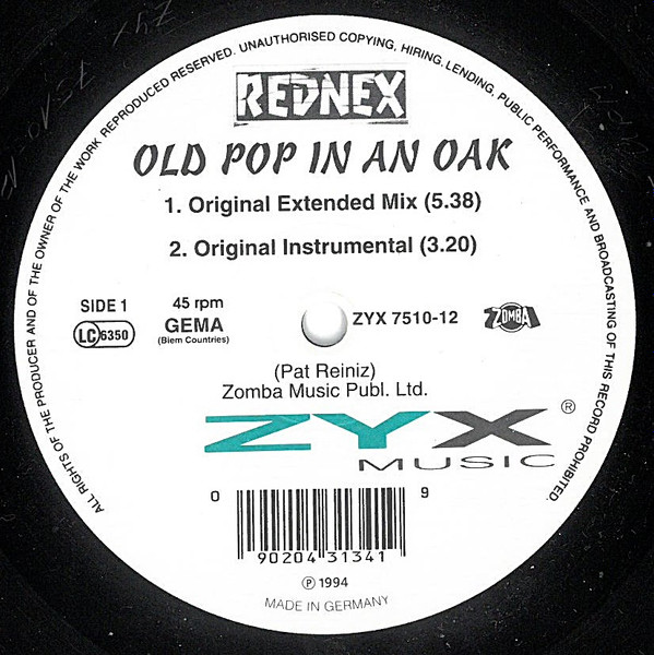 Rednex - Old Pop In An Oak | ZYX Music (ZYX 7510-12) - main