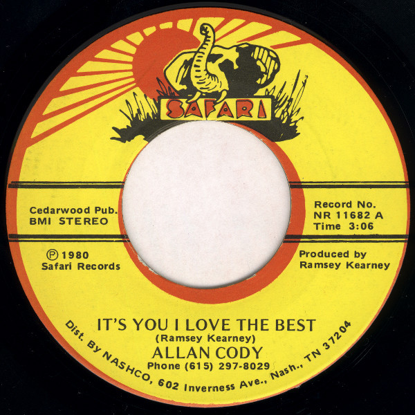 last ned album Allan Cody - Its You I Love The Best