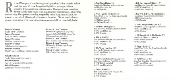 lataa albumi Richard Thompson - The Hannibal Sampler