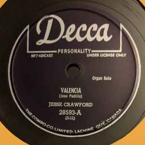 Jesse Crawford – Valencia / The Dance Of The Blue Danube