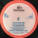 Cover of If You Want Me, 1986, Vinyl