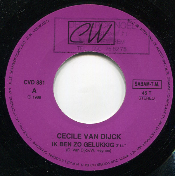 télécharger l'album Cecile Van Dijck - Ik Ben Zo Gelukkig