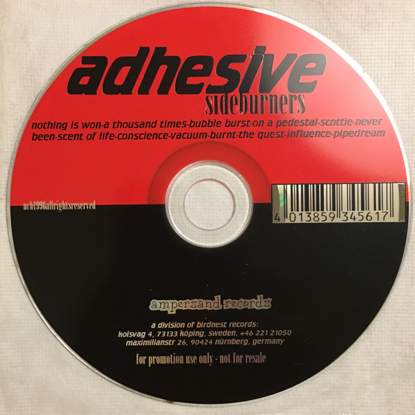 Adhesive – Sideburner (1996, CD) - Discogs