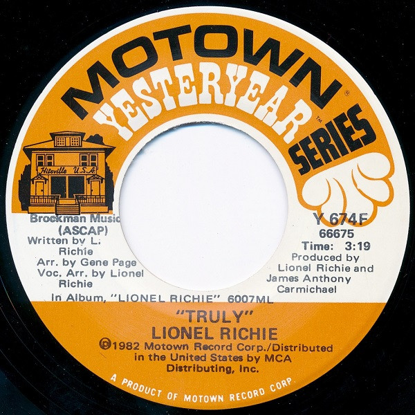 Lionel Richie – Truly / You Are (Vinyl) - Discogs