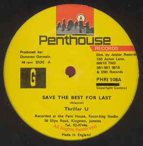 Thriller U – Save The Best For Last (1994, Vinyl) - Discogs