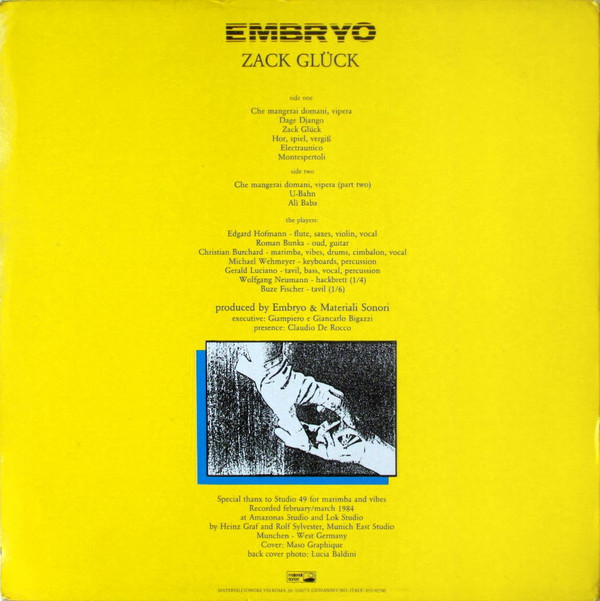 descargar álbum Embryo - Zack Glück