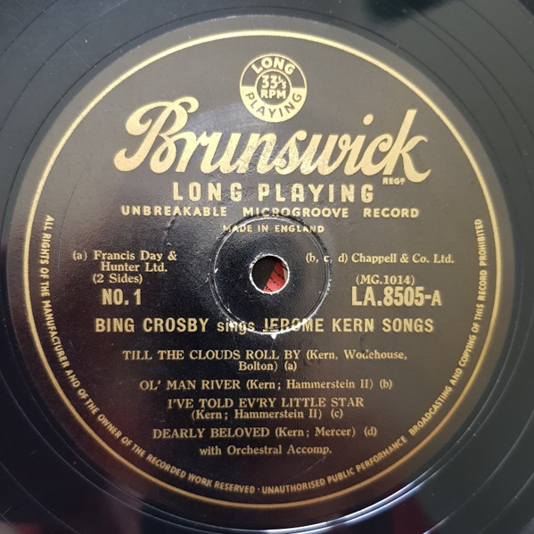 last ned album Bing Crosby - Sings Jerome Kern Songs