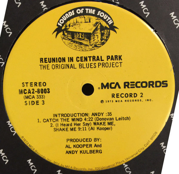 The Original Blues Project - Reunion In Central Park | MCA Records (MCA2-8003) - 7