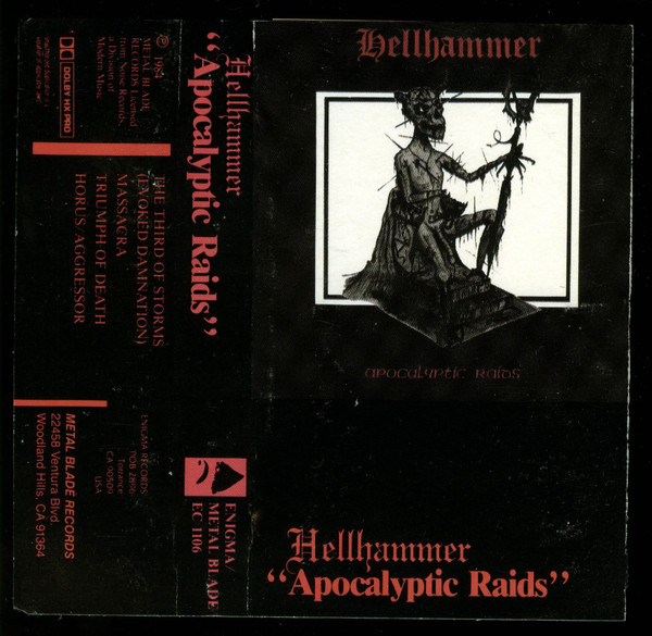 Hellhammer Apocalyptic Raids (1984, Clear Tape, Cassette)